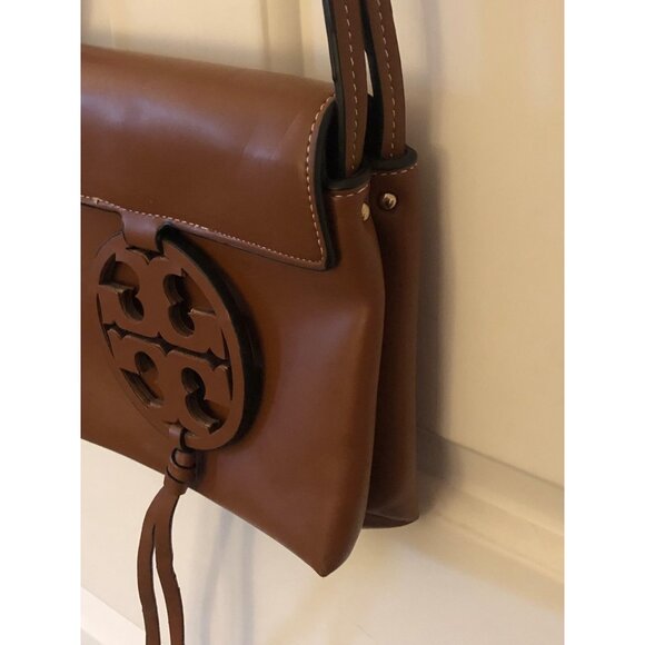 Tory Burch Miller Crossbody Bag Brown Leather - Picture 4 of 14